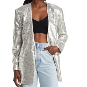 Open Edit Sequin Blazer - Size S